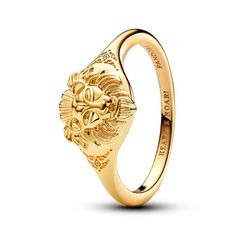 From Pandora, show your bold side with the Game of Thrones Lannister Lion Ring. Perfect for fans of the Lannister clan, this statement 14k gold-plated ring features the engraving "HEAR ME ROAR" together with a lion's head motif. Inspired by Tyrion Lannister's ring, it represents the family's instantly recognizable sigil. Wear it as a symbol of pride for your family or gift it to the Game of Thrones fan in your life. Pandora Style #: 163139C00-54 Game Of Thrones Ring, Lion Ring Women, Lannister Jewelry, Game Of Thrones Lannister, Lannister Lion, Unrealistic Wishlist, Game Of Thrones Jewelry, Fox Ring, Teacher Fashion