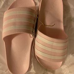 Only Two Pair Left Of The Pastel Pink Slides Brand New Never Worn. Size Eight. Adidas Originals Shoes, Adidas Shoes Originals, Pink Slides, Adidas Pink, Pink Adidas, Pastel Pink, Adidas Women, Adidas Originals, Slides