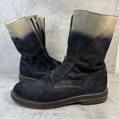 Ann Demeulemeester Leather Boots Double Front Zip Ombr Detailing Size 45 Does Show Signs Of Wear Overall Good Condition Hard To Find Leather Boots Vintage Ann Demeulemeester, Ann Demeulemeester Boots, Japan Shopping, Ann Demeulemeester, Bags And Shoes, Hard To Find, Leather Boots, Men's Shoes, Shoe Boots