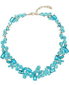 This exquisite Teal Collar Necklace is the perfect piece to light up your wardrobe. Crafted from shimmering glass crystals, this light-weight and secure necklace adds a subtle yet powerful burst of color to any look. Its teal hue is sure to turn heads, ensuring you make a statement every day. Weight: 1.6 oz (45.4 g) Maddie Hatter, Teal Jewelry, Teal Necklace, Burst Of Color, Statement Collar Necklace, Pretty Jewelry, Jewelry Lookbook, Inspired Fashion, Pretty Jewellery