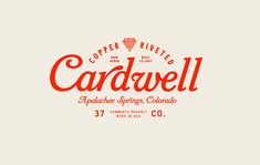 the logo for cardewl's brand, which is now in red and white