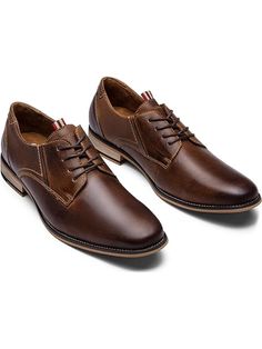 RMY9212-dark brown  Collar    Oxfords & Derby Shoes Embellished   Men Shoes Victorian Shoes Male, Leather Flat Heel Shoes For Semi-formal Occasions, Brown Low-top Lace-up Shoes For Business Casual, Brown Lace-up Loafers With Brogue Detailing, Semi-formal Leather Shoes With Pointed Toe, Casual Semi-formal Leather Shoes With Pointed Toe, Casual Leather Shoes For Semi-formal Occasions, Brown Lace-up Oxfords For Business Casual, Masculine Brown Lace-up Oxfords