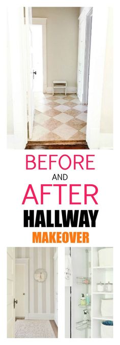 before and after hallway makeover