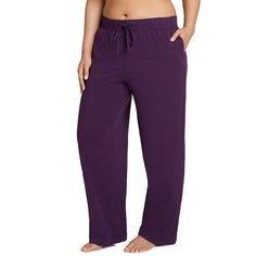 Stay comfy all night long with these women's Jockey pajama pants. Soft, light and breathable fabric Jersey construction 2 pockets Tag free FIT AND SIZE 30-in. approximate inseam Functional drawstring waistband FABRIC AND CARE Cotton Machine wash - delicate Imported Size: 3X. Color: Purple. Gender: female. Age Group: adult. Pattern: Solid. Pajama Bottoms, Casual Fit, Cotton Pants, Everyday Essentials, Drawstring Waistband, Soft Light, Casual Fits, Stretching, Women's Intimates