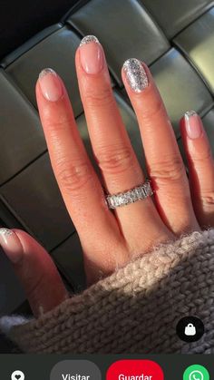 Winter Sparkle Nails, Nails 2023 Trends, Nye Nails, Vegas Nails, Trends Nails, New Years Eve Nails, Silver Glitter Nails, January Nails, 2023 Trends