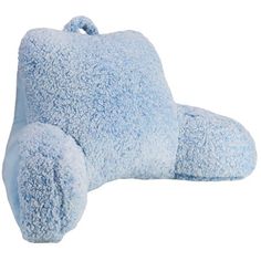 a blue pillow that is shaped like an animal