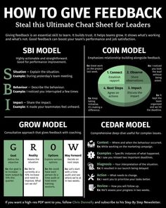 how to give feed back info sheet