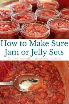 how to make sure jam or jelly sets