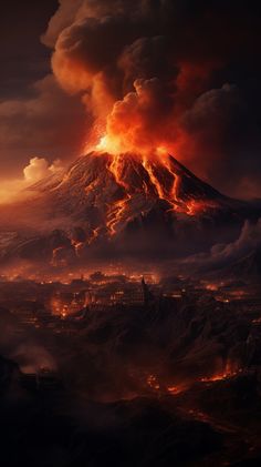 Mount Vesuvius Volcanic Eruption - FOUND FOOTAGE #volcanoeruption #pompeii #ancientruins #history Mount Vesuvius Eruption, Volcano Eruption Aesthetic, During Volcanic Eruption, Volcanoes Aesthetic, Pompeii Eruption, Volcano Aesthetic, Volcano Background, Ancient Pictures, Pompeii Paintings