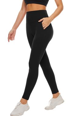 PRICES MAY VARY. 92% polyester，8% spandex Imported ✅【LEGGINGS PREMIER DURABILITY】: The squat proof interlink fabric was developed to endure everyday wear and machine washings to last for years. Pair these high rise leggings with a Sports Bra, Tank Top, or T-Shirt to complete your athleisure look.Perfect for yoga, biking, volleyball, exercise, fitness, weightlifting, running, any type of workout, or everyday casual use. ✅【SOFT FABRIC】:You will love our leggings once you put them on and experience Best Leggings On Amazon, Volleyball Leggings, Workout Yoga Pants, 4 Directions, Black Leggings Outfit, Volleyball Outfits, Bra Tank, Buttery Soft Leggings, Fleece Leggings