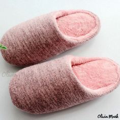 Olivia Mark - Silent Non-Slip Winter Soft Sole Slippers for Couples - Household Indoor Cotton Slippers Shoes With Platform, Soft Sole Slippers, Cotton Slippers, Shoe Sole, Square Head, Deep Pink, High Heel Shoes, Slippers, Square