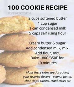 a stack of cookies on top of each other with the words, 10 cookie recipe