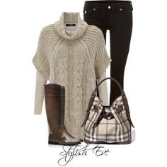 . Stylish Eve, Sweater Boots, Cream Sweater, Weekend Wear, Casual Work, Fall Fashion Trends, Fall Winter Outfits, Winter Outfit, Outfits Casuales