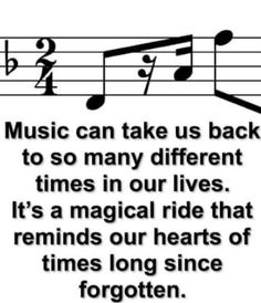 music can take us back to so many different times in our lives it's a musical ride that reminds our hearts of times long since forgotten