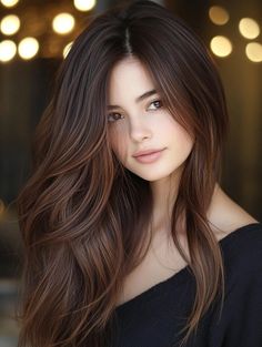 Fall Hair Colors for Brunettes: Top Trending Shades for Autumn Burnette For Fall 2023, Brown And Caramel Balayage, Fall Hair Colors For Brunettes, Best Fall Hair Colors, Chestnut Highlights, Shades Of Brunette, Colors For Brunettes, Hair Colors For Brunettes, Rambut Brunette