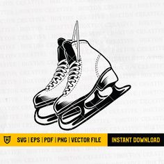 an instruction manual for ice skates is shown in black and white, with the instructions below