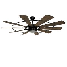 a ceiling fan with four blades on it