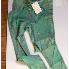 New Tagged Rare Marine Green Color! Fp Movement, Free People Pants, Gray Green, Sea Foam, Colorful Leggings, Kyoto, Green Color, Green Colors, Green And Grey