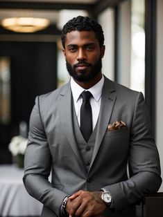 Black Men Casual Style, Stylish Mens Suits, Black Suit Men, Black Men Fashion Casual, Classy Suits, Black Men Fashion Swag, Dress Suits For Men, Sharp Dressed Man, Wedding Suits Men