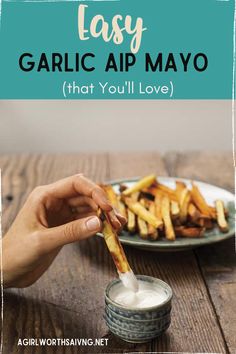 This easy Garlic AIP Mayo recipe that is creamy and delicious! it's perfect on a lettuce wrapped sandwich or for dip for fries. Aip Dressings And Sauces, Aip Spreads, Aip Dip Recipes, Aip Mayo Recipe, Aip Sauces And Dips, Aip Dressing Recipes, Aip Wraps, Vegan Aip Recipes, Aip Dressing