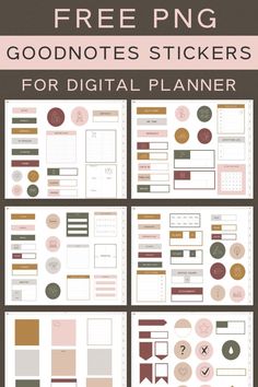 free digital planner stickers to customize your digital planner. Also, use them as digital bullet journal stickers. Good Notes Stickers, Planners Aesthetic, Free Digital Planner Stickers, Daily Planner Stickers, Digital Stickers For Goodnotes, Free Digital Planner, Notes Stickers, Free Planner Templates, Stickers For Goodnotes