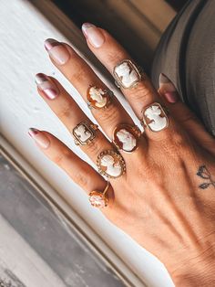 Cameo Rings, Cameo Ring, Vintage Cameo