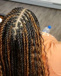 Boho Island Twist Hairstyle Color, Twist Braids With Color, Island Twist With Peekaboo, Twist Braids Color, Boho Twists Black Women Color, Twists Women, Spring Twists With Color, Color Twist Braids Black Women, Ropetwists Styles