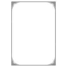 a black and white drawing of a square frame with an ornate design on the edges