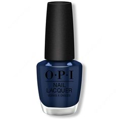 OPI Nail Lacquer - Midnight Mantra 0.5 oz - #NLF009 - Blue Nail Lacquer - OPIL-NLF009 - Beyond Polish Opi Navy Blue Polish Gel, Dark Blue Matte Nails, Navy Blue Nail Polish, Navy Nail Polish, Dark Blue Nail Polish, Earth Palette, Unrealistic Wishlist, Opi Top Coat, Nail Base