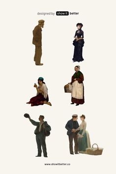 an image of some people in different outfits