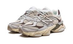 The New Balance 9060 “Grey Matter” is a versatile colorway of the lifestyle shoe with neutral tones.  The “Grey Matter” 9060 features a grey mesh base with tonal suede overlays on the toe, forefoot, and mid-panel.  Tan leather overlays are found on the mid-panel and heel.  A grey oversized “N” logo appears on the side and a brown “New Balance” logo is found on the tongue.  A chunky cream and brown midsole rounds out the look.  Release date: February 3, 2023 New Balance 9060 Grey, Grey Matter, New Balance 9060, Sneakers Box, Tech Aesthetic, Kobe Shoes, Basic Hoodie, Gray Matters, Clothing Trends