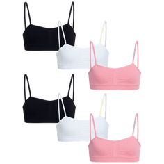 Introducing the Sweet & Sassy Girls' Seamless Training Bra, a must-have addition to your little girl's wardrobe. These bras are designed to provide comfort, support, and a seamless fit, ensuring a smooth and confident transition into wearing bras. Each pack includes six bras, offering a variety of colors and styles for your daughter to choose from Size: M.  Color: Multicolor.  Gender: female.  Age Group: kids. Sassy Girl, Girls Wardrobe, Kids Outfits Girls, 6 Pack, The Sweet, Gender Female, Bralette, Must Haves, Age Group