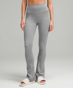 lululemon Align™ High-Rise Mini-Flare Pant *Regular | Women's Leggings/Tights | lululemon Leggings Flare, Shopping Wishlist, Lululemon Align Pant, Flare Pant, Card Sleeve, Low Impact Workout, Lululemon Align, Grey Leggings, Lululemon Leggings