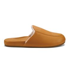 Kōnea Women’s Leather Slipper Mules - Saddle Classic Leather Slide Slippers, Brown Leather-lined Slip-on Slippers, Leather Slippers With Arch Support, Slide Shape, Brown Slip-on Slippers With Removable Insole, Leather Slip-on Slippers With Buckle Closure, Sport Slippers, Mens Beach Shoes, Leather Slippers, Leather Mules