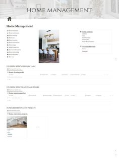 the home management page is shown in this screenshote image, it shows an open floor