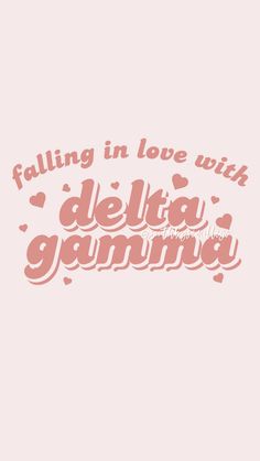 the words falling in love with delta gaming are shown on a light pink wallpaper