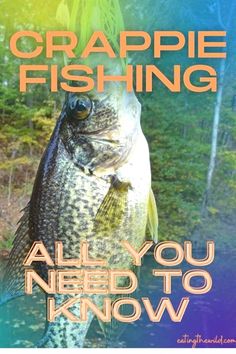 a large fish with the words crappie fishing all you need to know on it