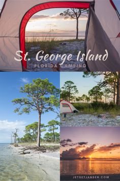 a collage of photos with the words st george island