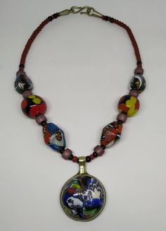 "Welcome! 60's, Vintage, Glass, Millefiori And multicolor Necklace Really special item, with quality In good vintage condition! Measures: - Pendant: 1.37\" x 1.57\" (3,5 cm x 4 cm) - Necklace: total long 9.44\" (24 cm) - Measure total: 20.86\" (53 cm) Thanks for stopping by!IMPORTANT: Due to the delicate situation We're all going through, and in order to keep the safety of courier workers too, all orders will be dispatched when alert sanitary finished. You can purchased or reserve items like alw Artistic Multicolor Handmade Beaded Necklace, Artistic Multicolor Beaded Necklaces, Artistic Beaded Necklace With Large Beads, Artistic Multicolor Necklaces With Large Beads, Vintage Glass Beaded Necklaces With Oval Beads, Artistic Beaded Necklace With Large Beads For Gifts, Artistic Beaded Necklace With Large Beads As Gift, Artistic Beaded Necklaces With Large Beads As Gift, Artistic Multicolor Beaded Necklace For Gift