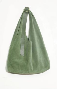 Suede Hobo Bag, Mode Boho, Women Bags Fashion, Burberry Handbags, Fashion Story, Sewing Bag, Khaki Green, Online Bags