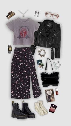 Purple Outfit, Look Rock, Purple Outfits, Pretty Purple, Edgy Outfits, Mode Inspiration, Lookbook Outfits, Looks Vintage, Grunge Outfits