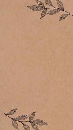 a brown paper with some black leaves on it and an empty space in the middle