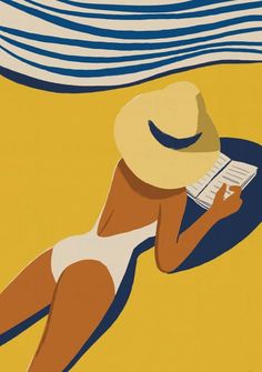 Summer Aesthetic Graphic Design, Beach Illustration Design, Paul Thurlby, Draw Objects, Traditional Media, Beach Illustration, Human Touch, Retro Beach, Lifestyle Illustration