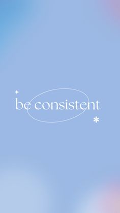 a blue background with the words be constient in white on top of it