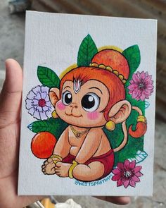 Little Hanuman, 2 Canvas Painting, Abstract Pencil Drawings, Easy Love Drawings, Canvas Drawing, Hanuman Ji, Cool Pencil Drawings, Art And Craft Videos, Easy Canvas Art