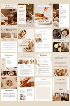 an image of food brochure with different pictures and text on the front page