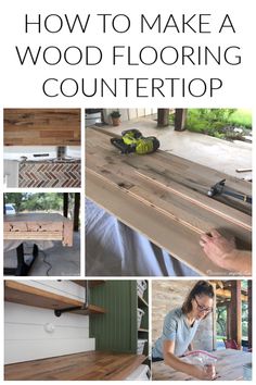 how to make a wood flooring countertop with step by step instructions and pictures