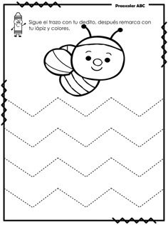 a printable worksheet for children with a bee on it