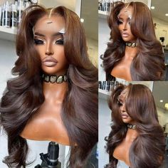 PRICES MAY VARY. 【 Hair Material】 ：100% Chestnut Brown Brazilian Virgin Hair， 12A 13X6 Body Wave Lace Frontal Wigs Human Hair Pre Plucked with Baby Hair，Material Was Cut From Young Girls,Full Cuticle Aligned, Bouncy,soft and comfortable. 【Hair Lace Size】： 13x6 HD Transparent Auburn Brown body wave Lace Front wigs Human hair Transparent Invisible Bleached Knots, Match Your Skin Well. Hand-Crafted Technology.200% Density body wave Lace Front Human Hair Wig More Soft And Natural.Breathable&Durable Body Wave Lace Front Wigs, Auburn Brown, Natural Hair Styles Easy, Brown Wig, Hair Crush