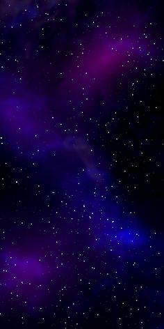 the night sky is full of stars and purple hues, as well as some clouds